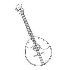 coloring page: Domra painting for coloring