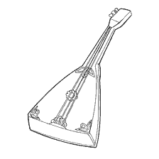 coloring page: Balalaika drawing for coloring