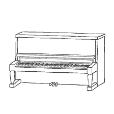 coloring page: Piano drawing for coloring