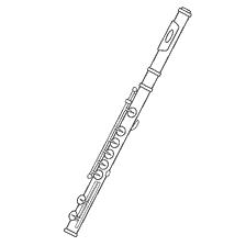 coloring page: Image of a musical flute for coloring