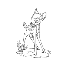 Bambi to mały jeleń na kolorowance