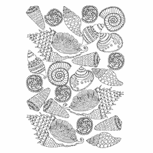 boyama sayfası: seashell anti-stress