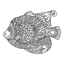 boyama sayfası: Resim meleğifish