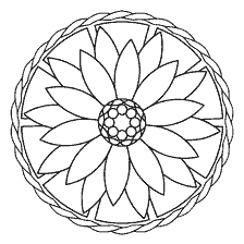 coloring page: Coloring Mandala with flower