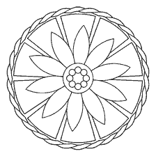 coloring page: Coloring mandala with floral pattern