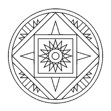 coloring page: Coloring mandala with geometric patterns