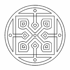 coloring page: Coloring mandala with geometric patterns