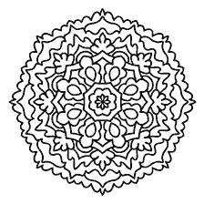 coloring page: Mandala for coloring with floral pattern