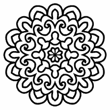 coloring page: Mandala pattern for coloring