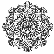 coloring page: Mandala for painting with detailed pattern