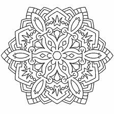 coloring page: Coloring mandala with complex geometric pattern