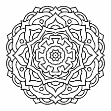coloring page: Mandala for painting with detailed pattern
