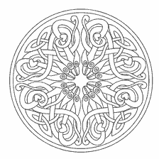 coloring page: Mandala for painting with patterns
