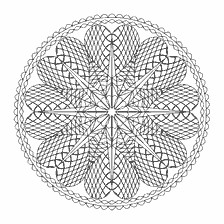 coloring page: Coloring mandala with patterns and symmetry