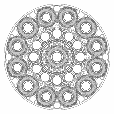 coloring page: Mandala for painting with patterns