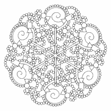 coloring page: Mandala for painting with abstract pattern