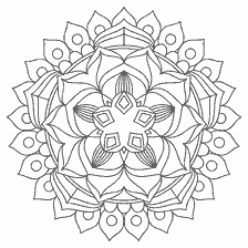 coloring page: Coloring of the flower mandala