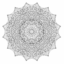 coloring page: Coloring a complex mandala with exquisite patterns
