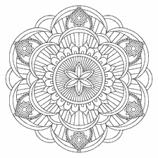 coloring page: Coloring a flower mandala for creativity