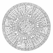 coloring page: Coloring a complex mandala for creativity