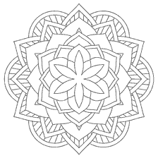 coloring page: Coloring Flower Mandala