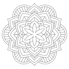 coloring page: Coloring of the flower mandala