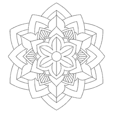 coloring page: Coloring of the flower mandala