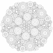 coloring page: Coloring a circular mandala with different circles