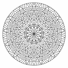 coloring page: Coloring of the geometric mandala