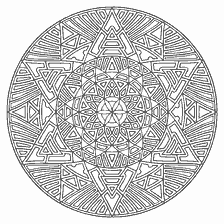 coloring page: Coloring mandala with geometric patterns