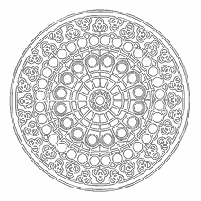 coloring page: Mandala for coloring in black and white