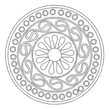 coloring page: Coloring mandala with floral pattern