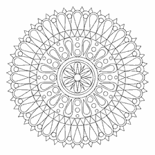 coloring page: Coloring mandala with circular pattern