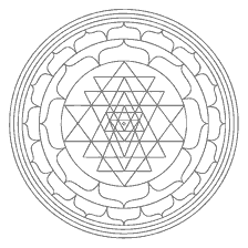 coloring page: Sri Yantra Mandala for Coloring