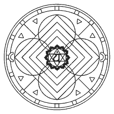 coloring page: Coloring Mandala of Anahata Chakra