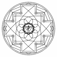 coloring page: Coloring mandala depicting Manipur chakra