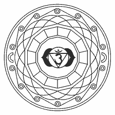 coloring page: Coloring mandala depicting Sahasrara chakra