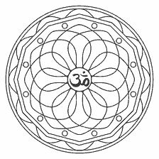 coloring page: Coloring Mandala with the symbol Om