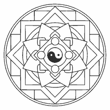 coloring page: Yin-Yang Mandala for Coloring