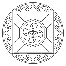 coloring page: Coloring Mandala with Manipur Chakra