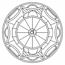 coloring page: Coloring mandala with Svadhistan symbol