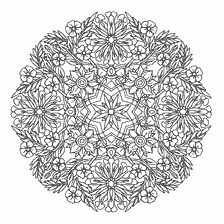 Coloring for adults: Mandala flowers