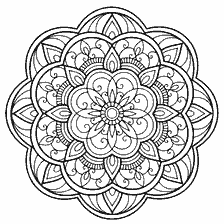Colorear para Adulto Anti-Stress Flower Mandala