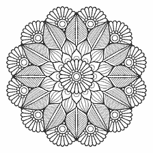 Mandala de flores colorida para adultos