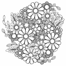 Flores coloridas para adultos