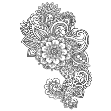Colorir flores para adultos anti-stress