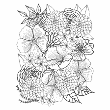 Colorir para adultos anti-stress com flores