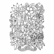 Corante anti-stress com flores