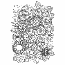 Colorir para adultos com flores para aliviar o stress
