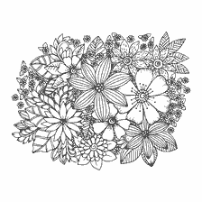 Corante anti-stress com flores